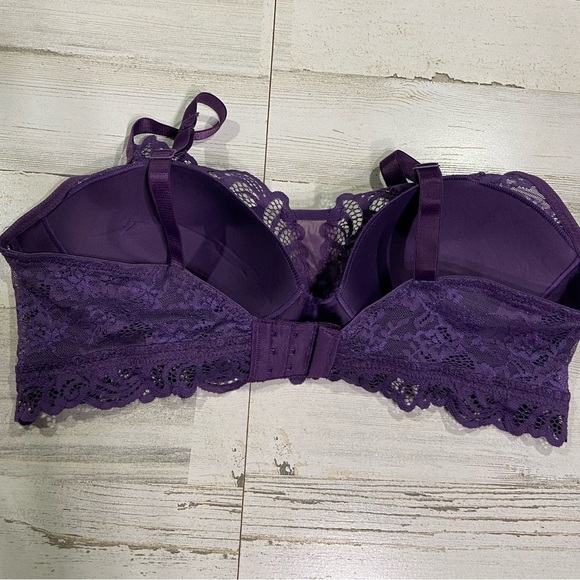 Bali Purple Lace Padded Wireless Bra Large - Picture 4 of 6